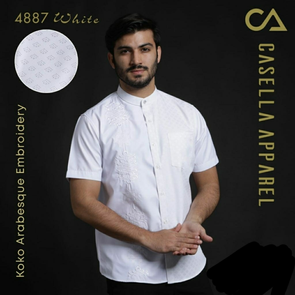 atasan koko putih Casella Apparel