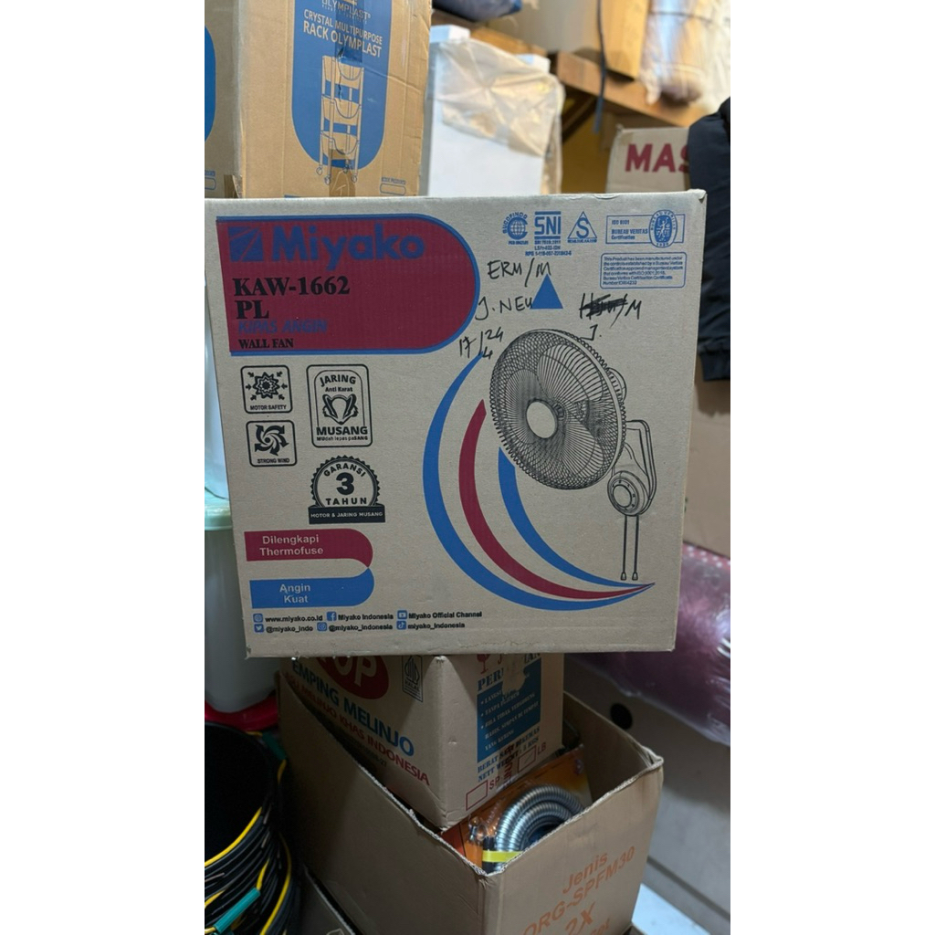 kipas miyako wallfan/dinding KAW-1662PL