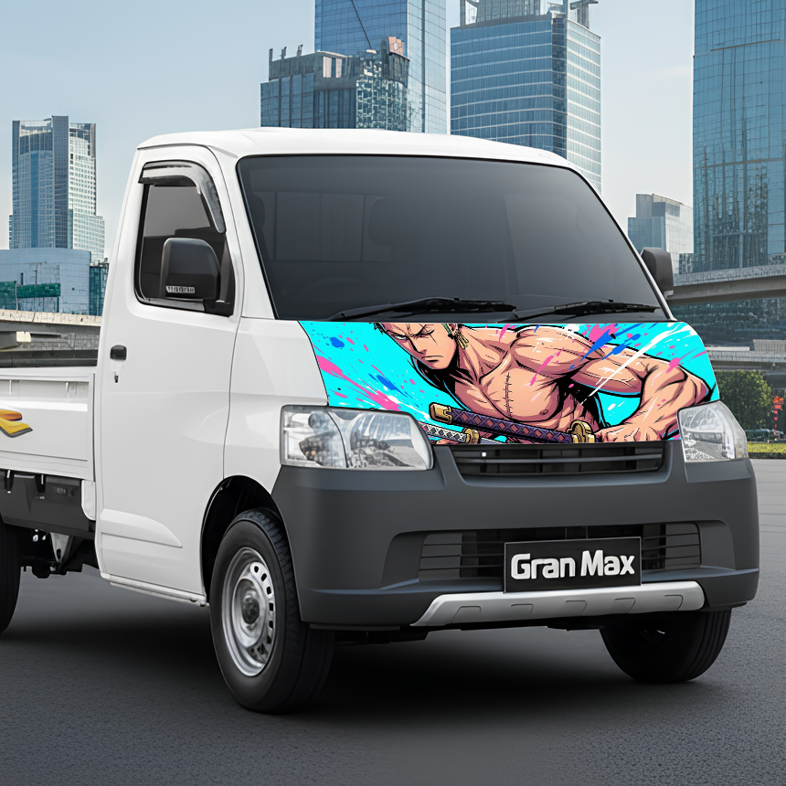 Stiker Kap Mesin dan Kabin Depan untuk Mobil Pickup Granmax L300 Suzuki SS Decal Printing bisa Custo