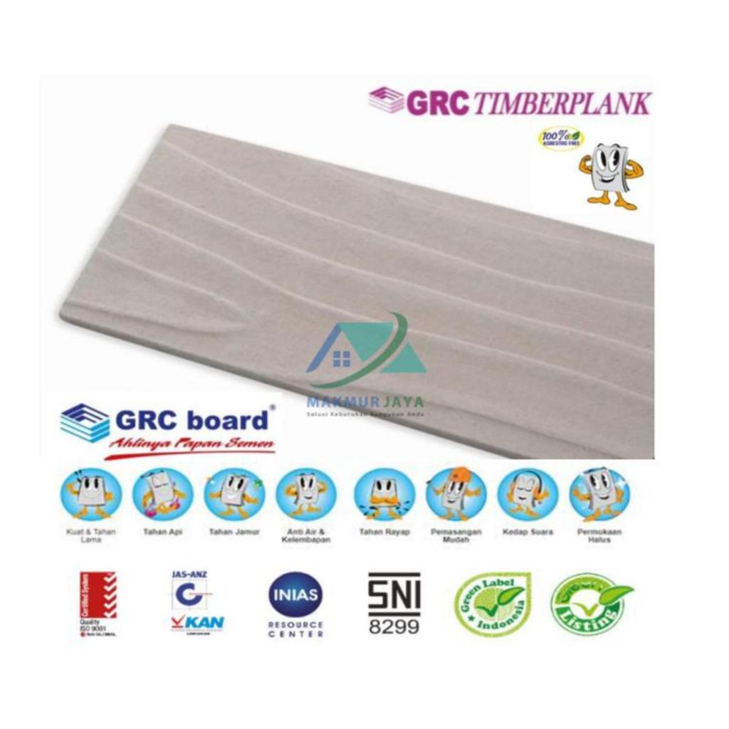 GRC Timberplank Urat Kayu 30 cm / Lisplang GRC 8 mm x 300 mm x 4000 mm