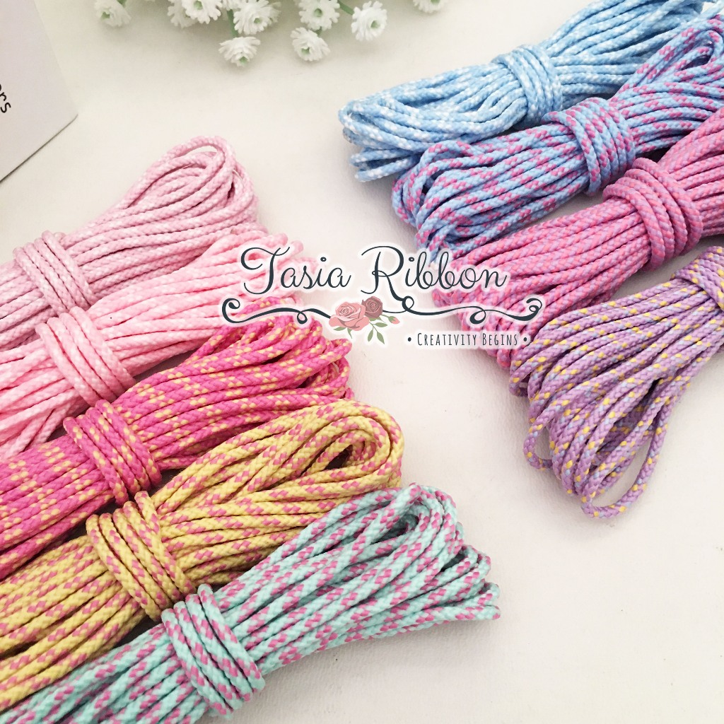 [Tasia Ribbon] - Tali Pursik Motif 2mm (Tali Paracord 2mm)