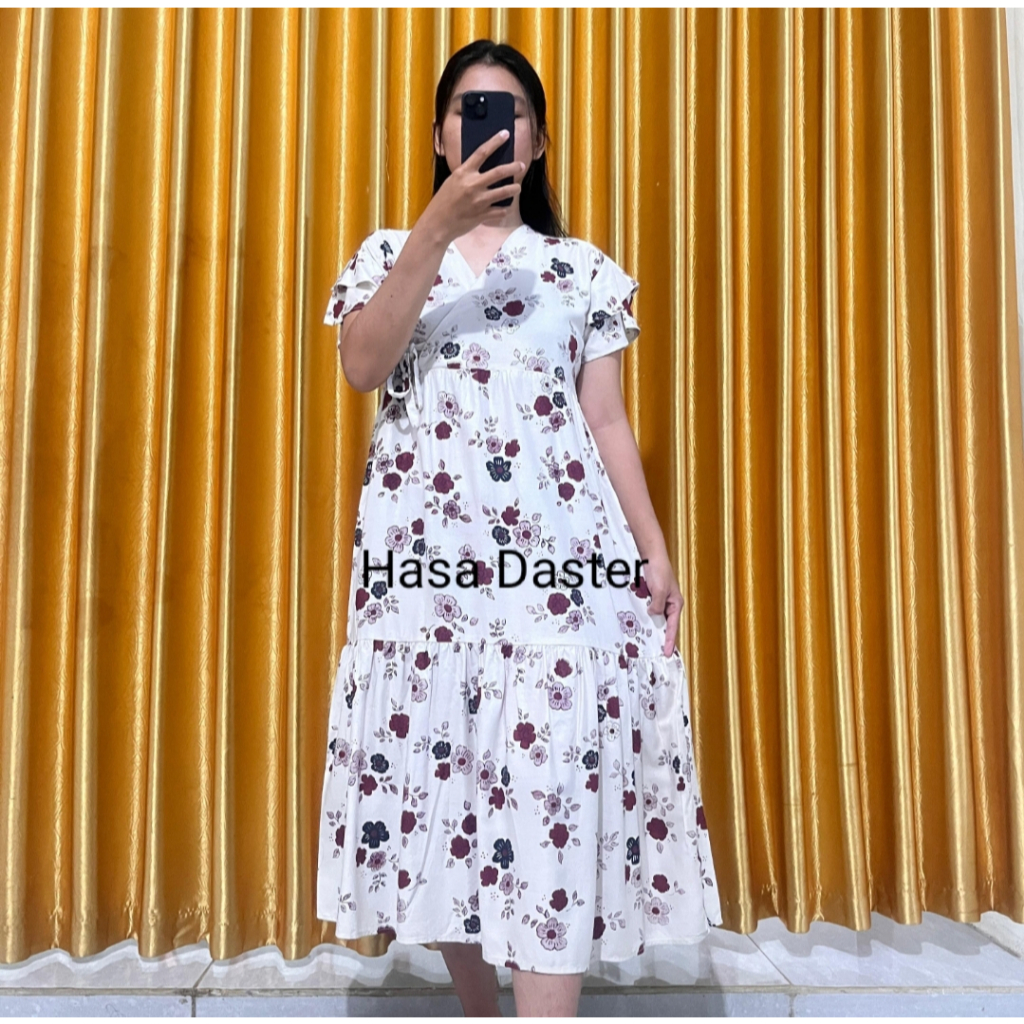 Daster Sakura Kimono Dress Bahan Rayon Santung Premium Busui Frendly Daster Wanita Model Kekinian by