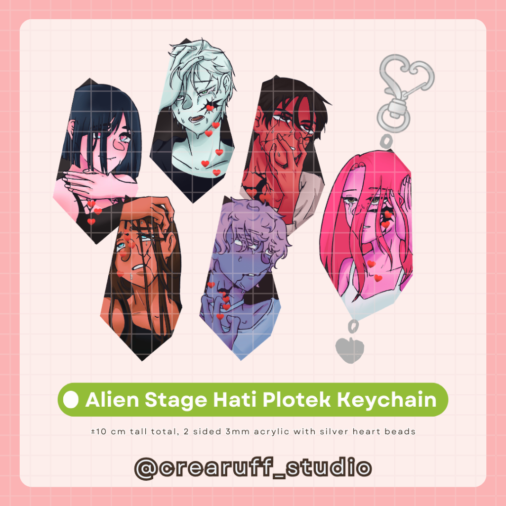[CREARUFF STUDIO] ALNST | Alien Stage Ivan, Till, Mizi, Sua Keychain / Gantungan Kunci