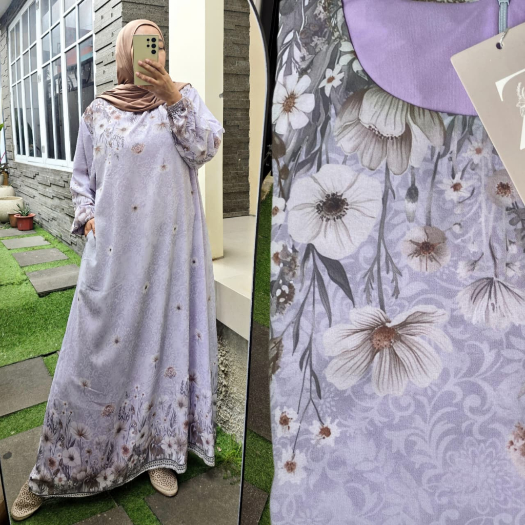 Zeba | Joya Gamis Lebaran Ceruty Super Jumbo Mewah LD140 LD150 Maxi Dress Kondangan Pesta Wanita