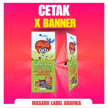 CETAK X BANNER MURAH || TIANG X BANNER || BANNER BERDIRI