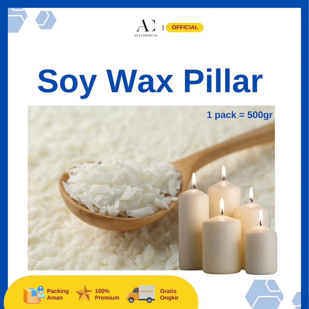 Soy Wax Pillar Bahan Lilin Kedelai Aromaterapi Candle