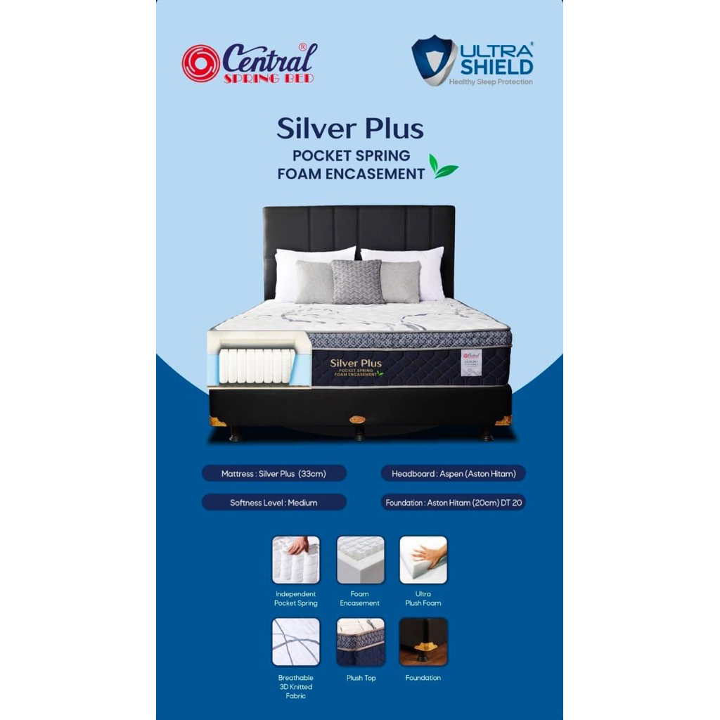 Matras central silver plus-matras pocket central silver plus
