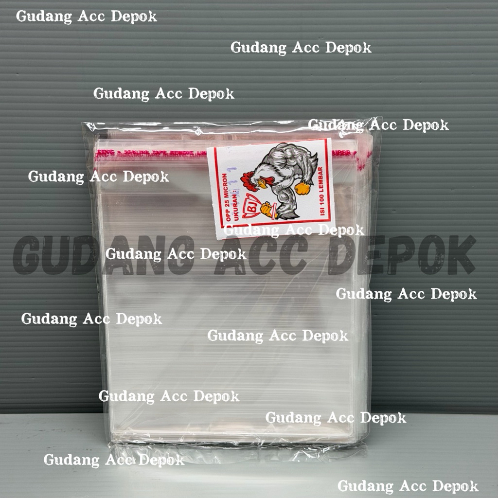 (ISI 100 LEMBAR) PLASTIK OPP SEAL BENING 25 MICRON UKURAN 11x11 | OPP ROTI DONAT KUE PIE BISKUIT COO