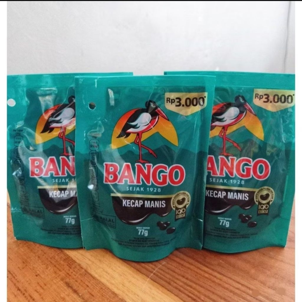 PAKET ISI 3 KECAP BANGO 77GR / KECAP MANIS BANGO / KECAP HITAM PEKAT