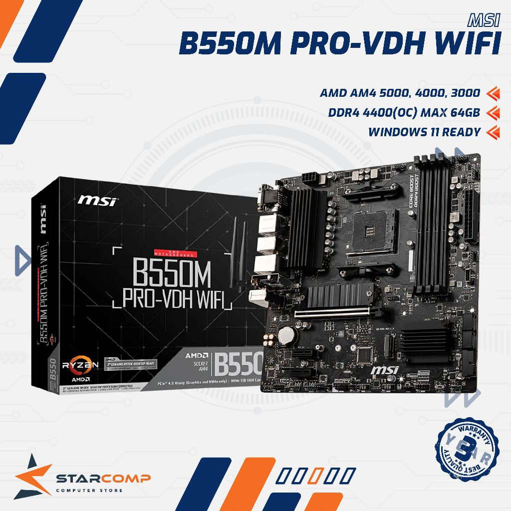 MSI B550M Pro-VDH WIFI AM4 B550 DDR4