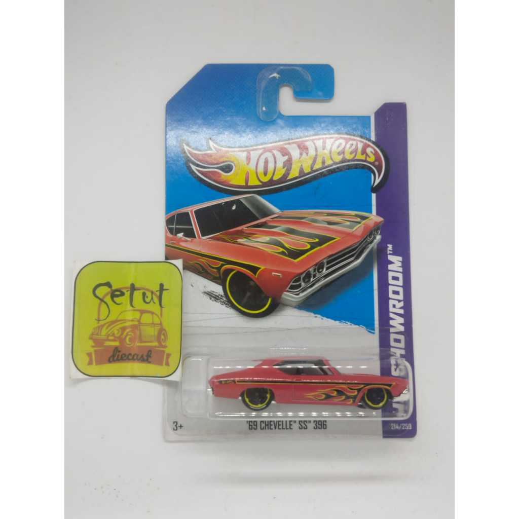 HOT WHEELS HOTWHEELS 69 CHEVELLE SS 396 HW SHOWROOM US CARD ORANGE