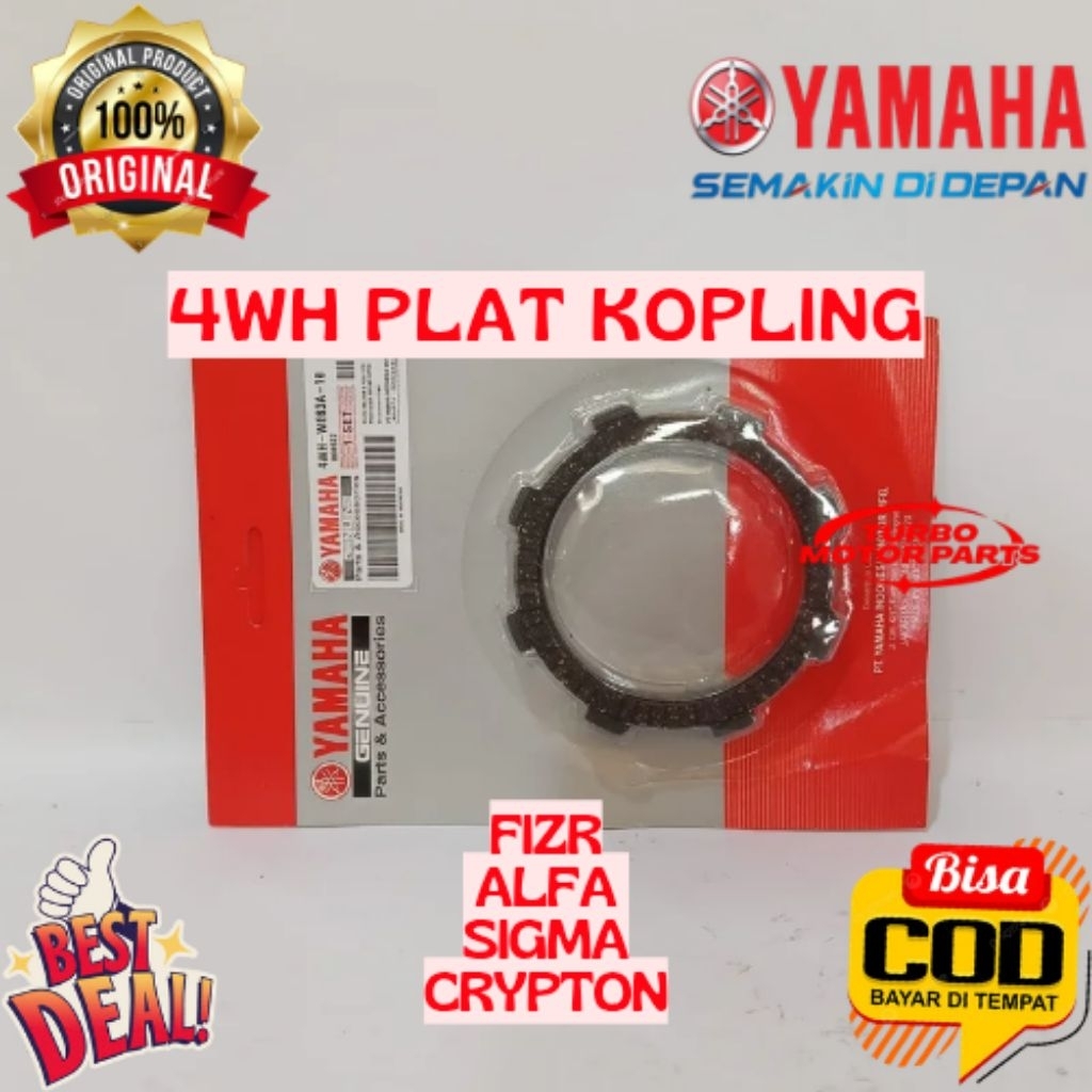 Plat Kopling / Kampas Kopling Original Yamaha F1ZR Alfa Sigma Crypton 4WH Ready Stok