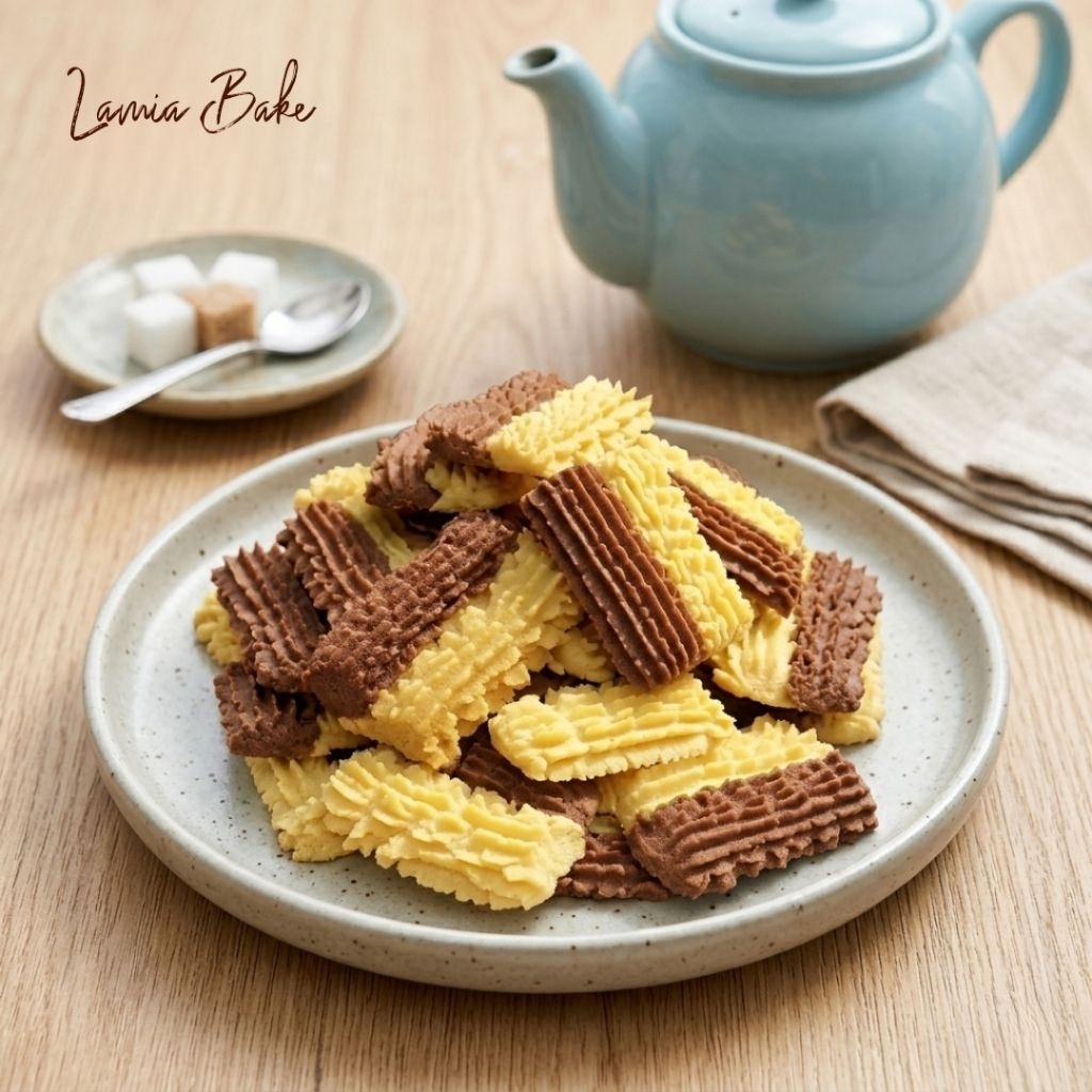 Kue Kering Semprit Susu 2 Warna