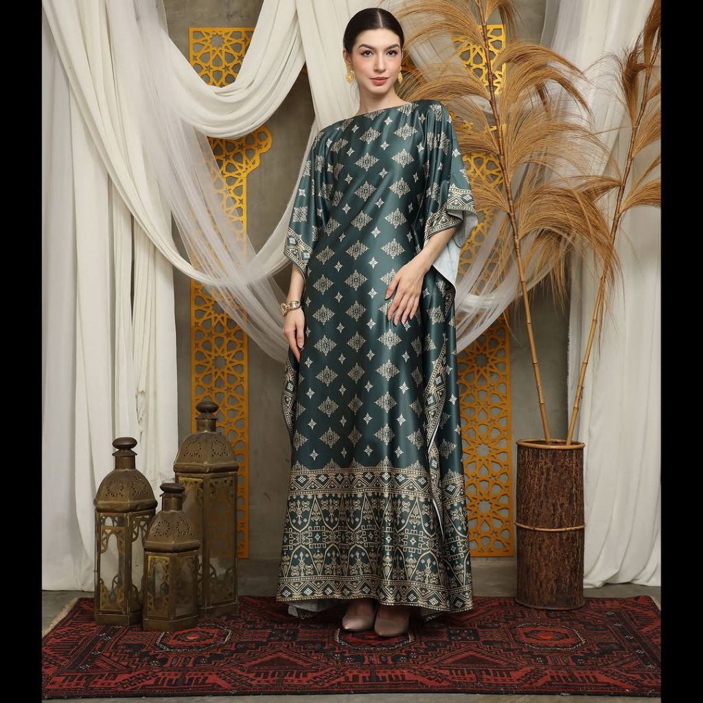 Kaftan Hijau | Kaftan Green | Kaftan Modern | Kaftan Jumbo | Long Kaftan | Dress Hijau | Dress Green
