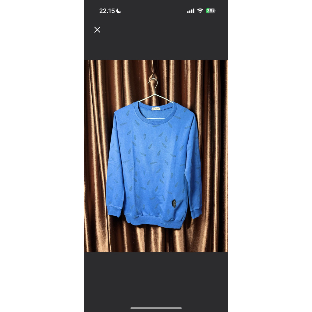 preloved sweater biru elektrik