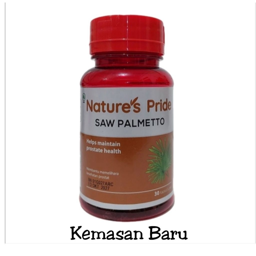 Saw Palmetto isi 30 Softgels Nature Natures Nature's pride Untuk Kesehatan Pembesaran Prostat