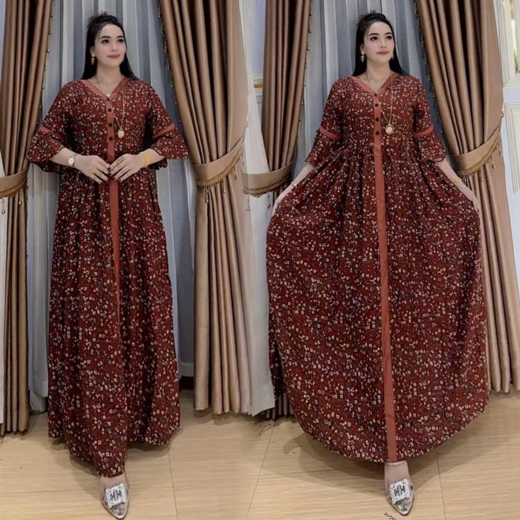 DASTER RAYON LENGAN TEROMPET PANJANG TEBEL model terbaru