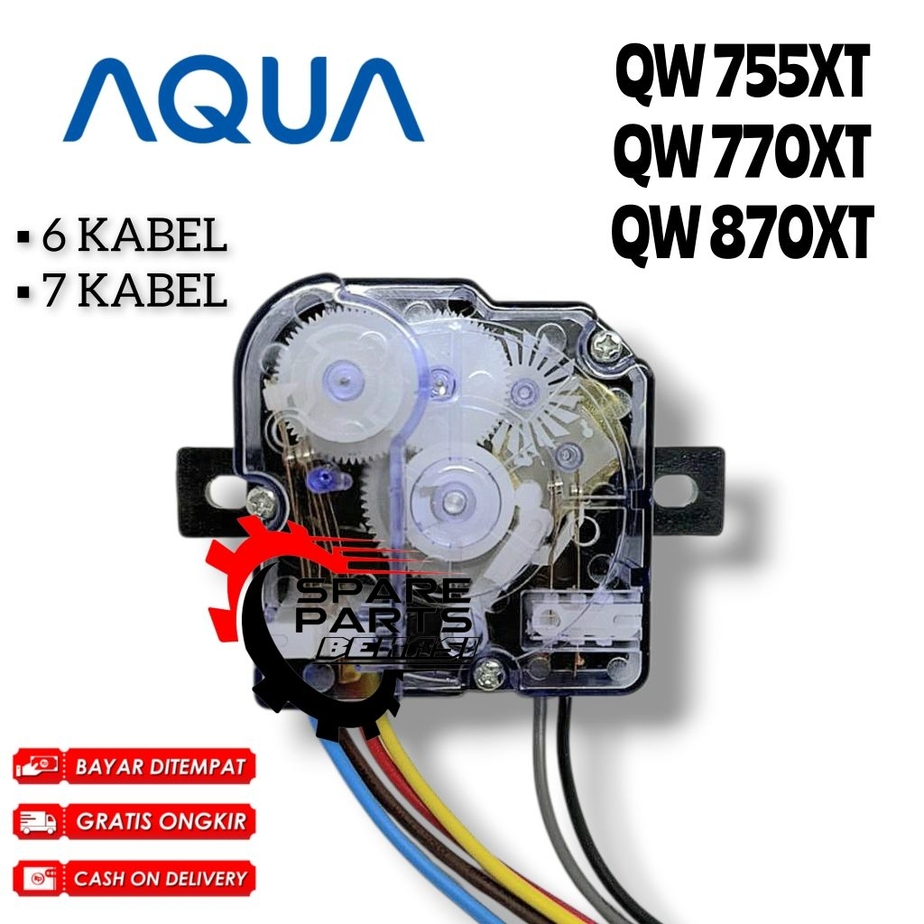 Timer Pencuci AQUA JAPAN 7-8 Kg QW755XT QW770XT QW870XT Putaran Pencuci Mesin Cuci AQUA 2 Tabung Kwa