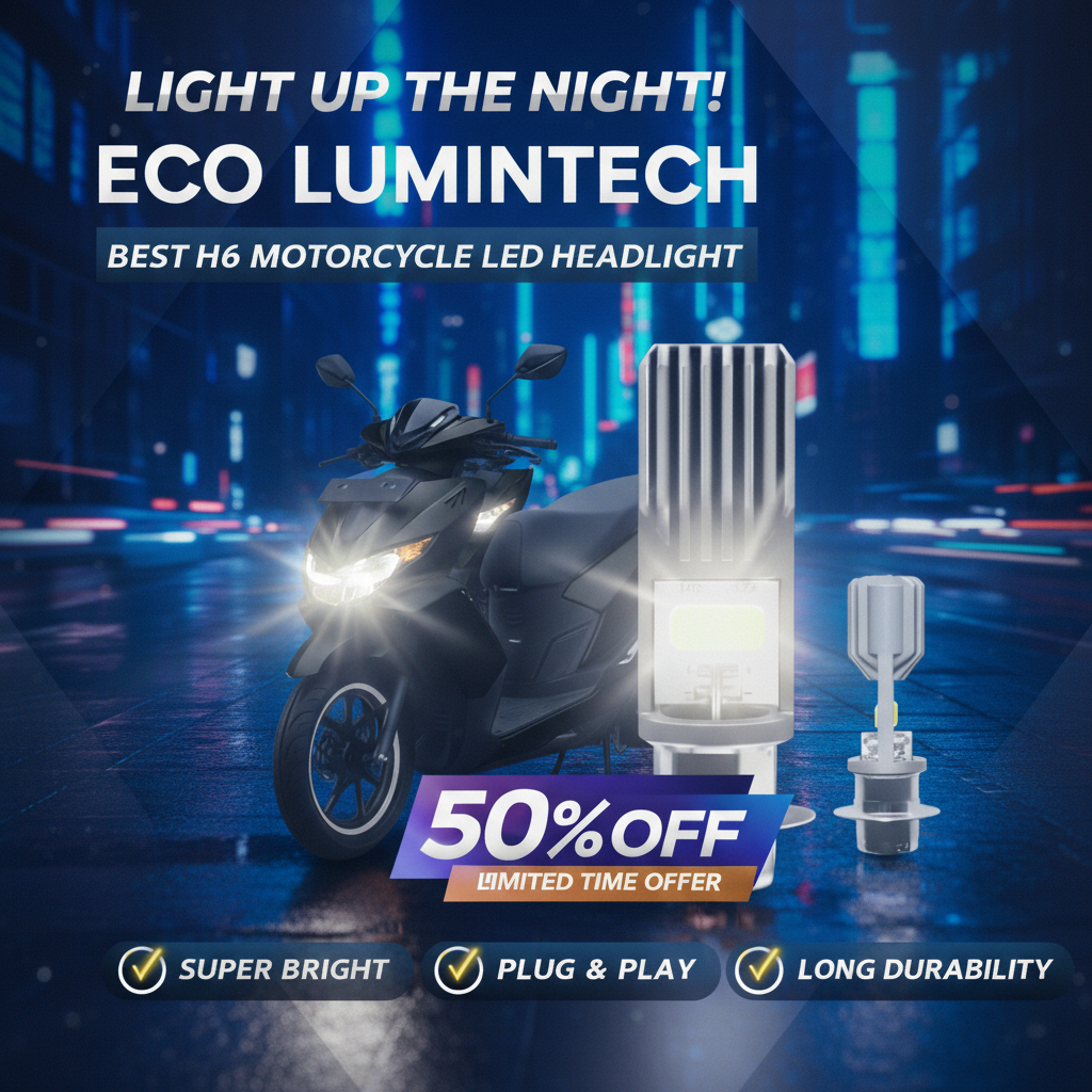 Lampu Motor LED H6 Bebek n Matic (Beat, Supra, Mio, Vario, Jupiter, Bebek. Yamaha) - ECO LUMINTECH