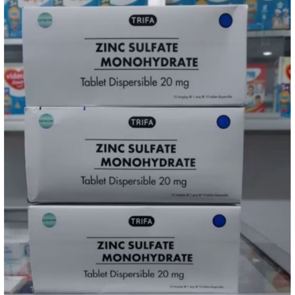 ZINC TABLET PERBOX ISI 100 TABLET TRIFA