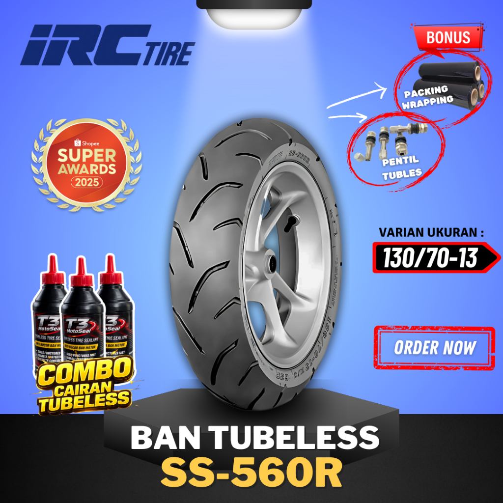 [READY COD] BAN IRC SS560R 130/70-13 RING 13 / BAN TUBELESS IRC RING 13 /  BAN MOTOR NMAX PCX160 ADV