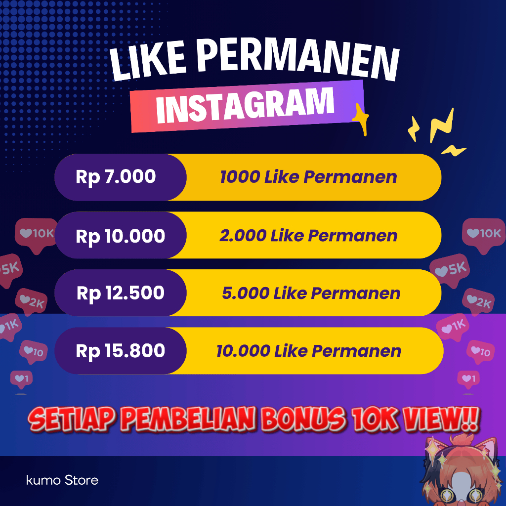 LIKE INSTAGRAM IG PERMANEN TERMURAH