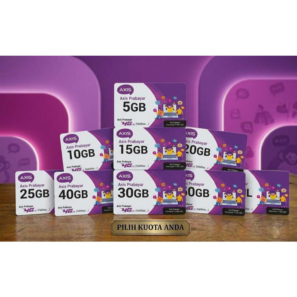 Voucher AXIS OWSEM - Kuota Utama + Kuota Games + Musik - Paling Murah & Lengkap [BEST SELLER] Paket 