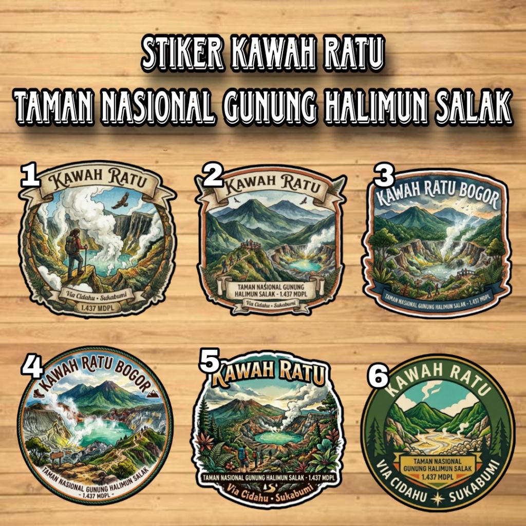 Stiker Kawah Ratu Bogor - Stiker Taman Nasional Gunung Halimun Salak - Stiker Kawah Ratu Via Cidahu 