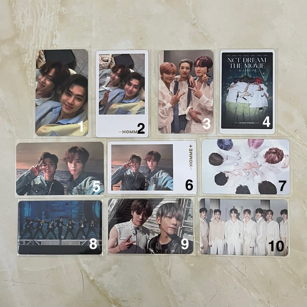 [ SALE ] Ready Stock PC Photocard Polaroid AAB NCT Dream Grup Unit Mark Renjun Jeno Haechan Jaemin C