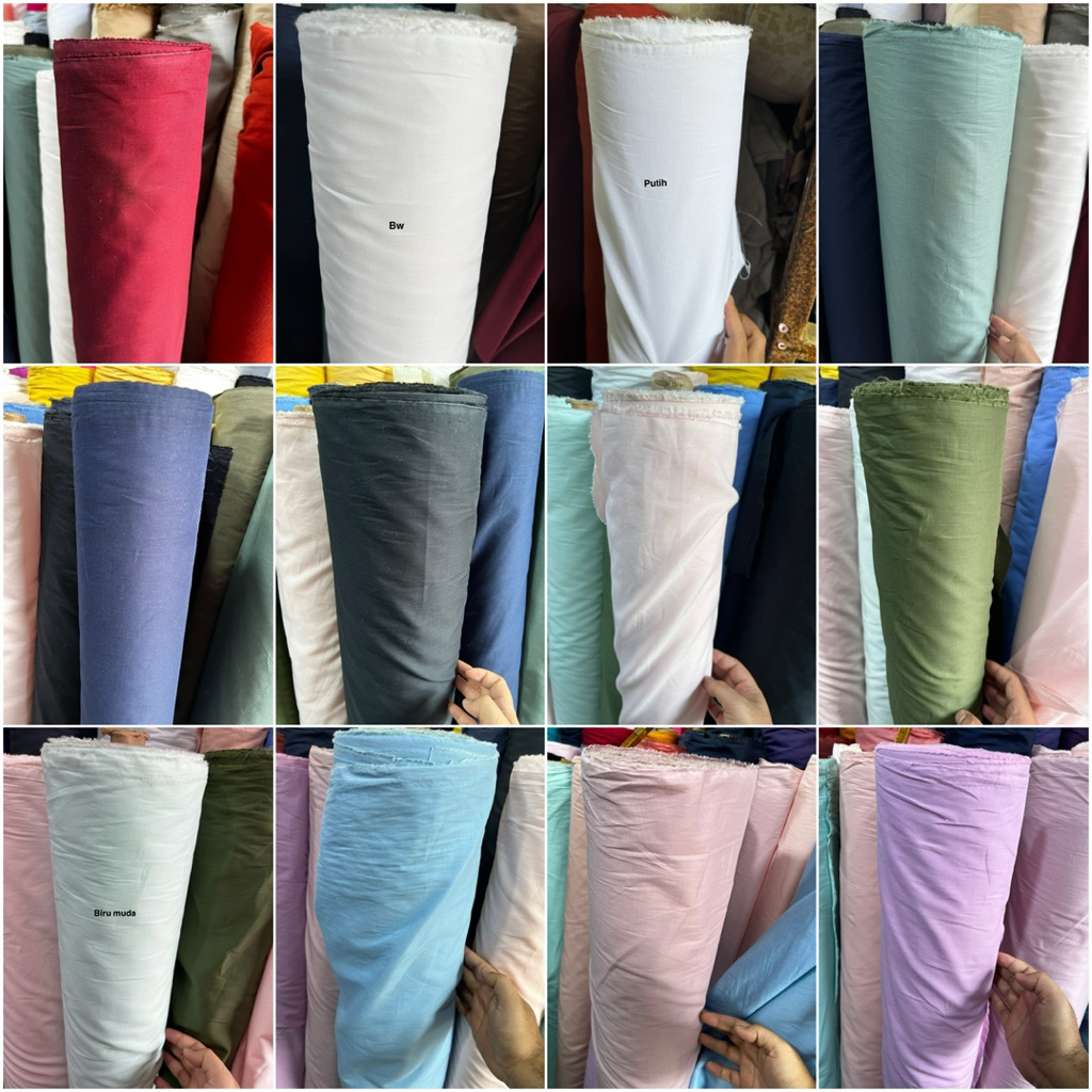 kain katun paris | kain katun paris polos | harga setengah meter
