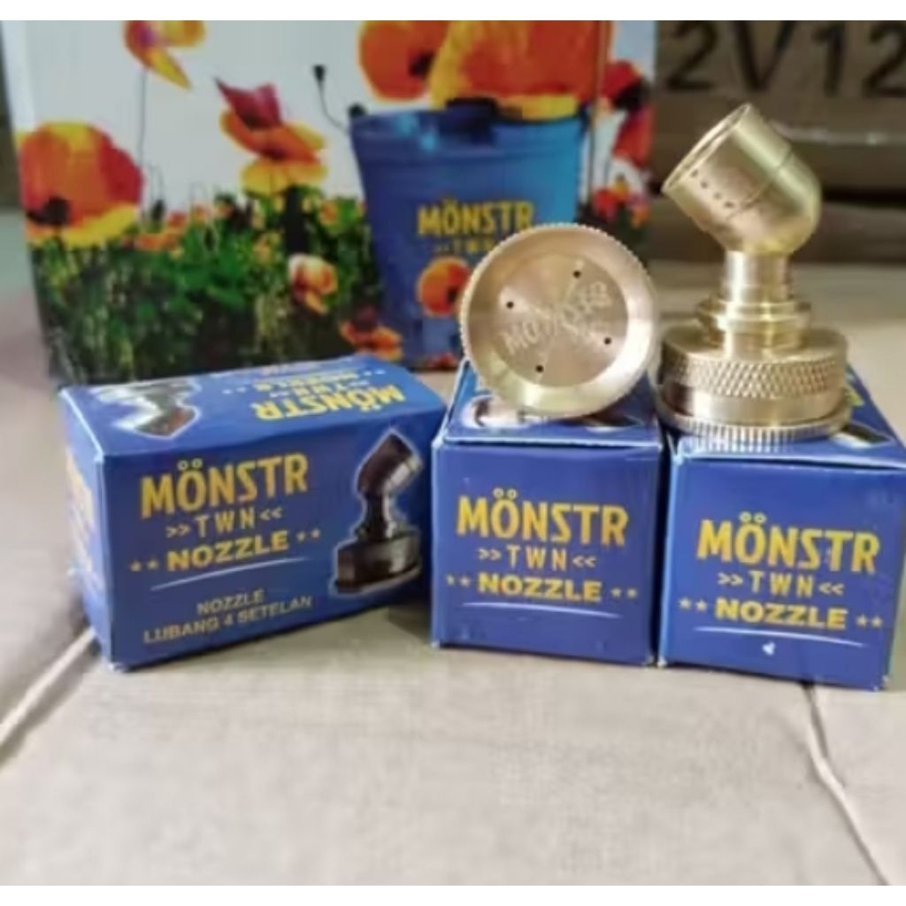 SPUYER SPRAYER NOZZLE noar import asli Kuningan lubang 4 bengkok berkabut