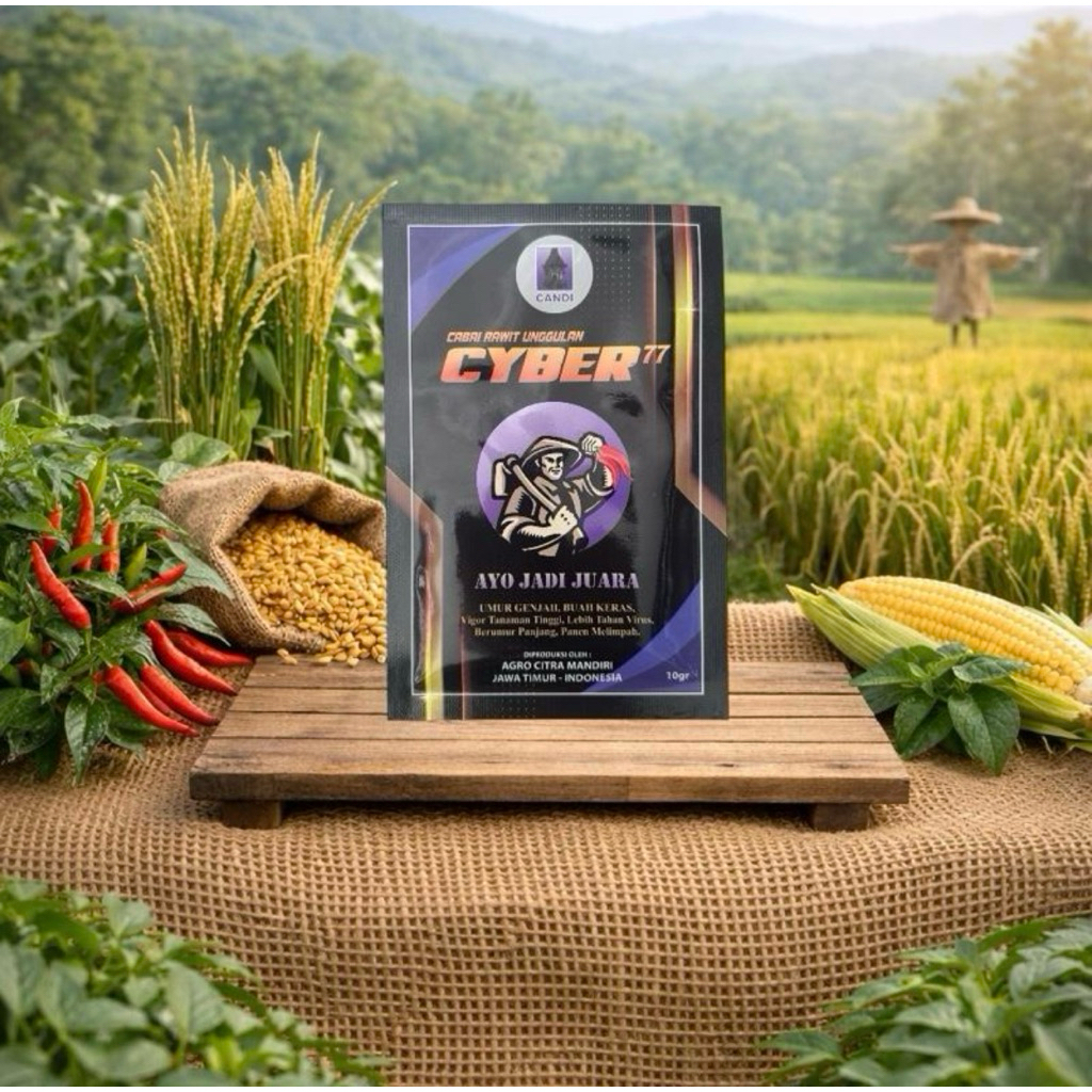 Benih Cabai Rawit CYBER 77 10gr ( JUARA NYA TYPE CABAI TAHAN VIRUS ) Cyber77