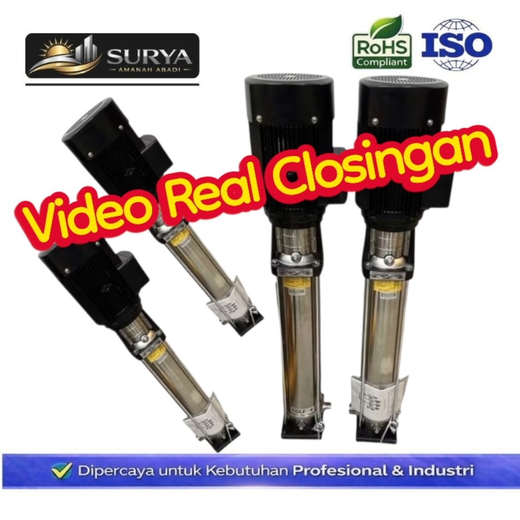 SAA - Mesin Pompa Air CNP CDLF 4-22 4KW Pompa Booster Ro Dan Car Wash Steam