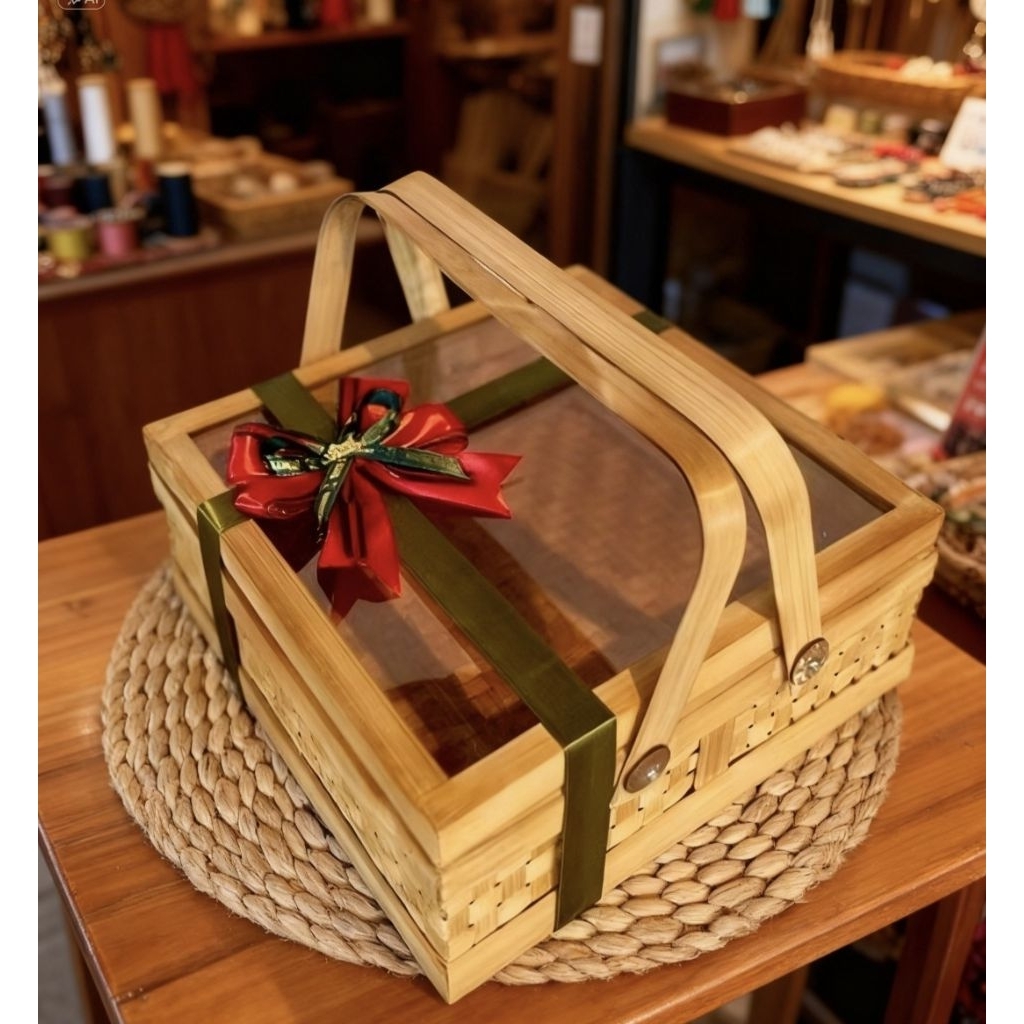 Rantang Bambu Box hampers  mika 25x25