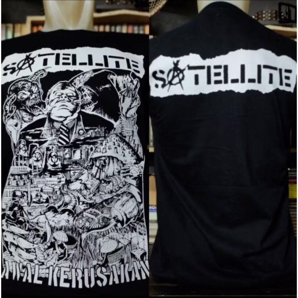 BrandAll Clothing Kaos Band Satellite | Kaos Musik | Kaos Band | Kaos Punk | Kaos Rock