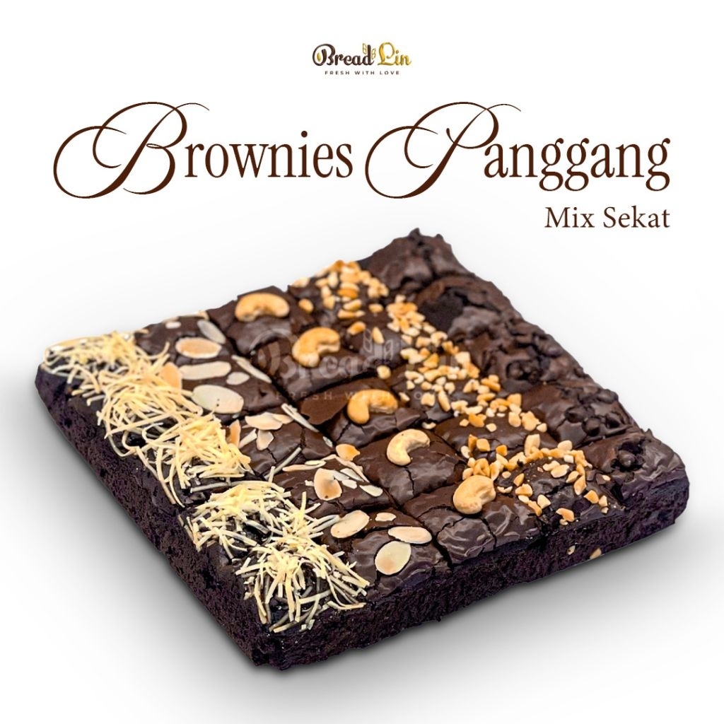 Breadlin Fudge Brownies Enak Lezat Moist Super Nyoklat Bahan Premium Best Seller COD Gratis Ongkir F
