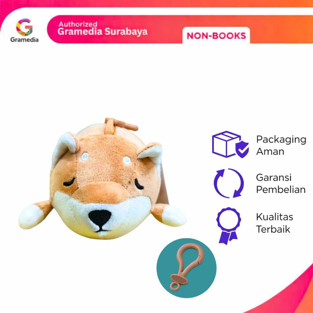 Gramedia Surabaya - SEULGI DOG SHIBA MINI SP 5 NEW BROWN KEYRING PLASTIC