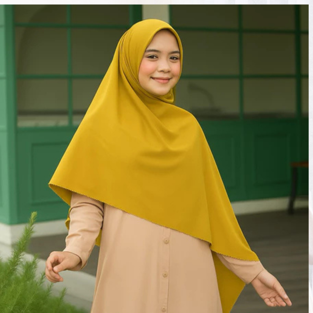 Jibab Segiempat Jumbo Voal Syari 130 x130 kerudung jumbo