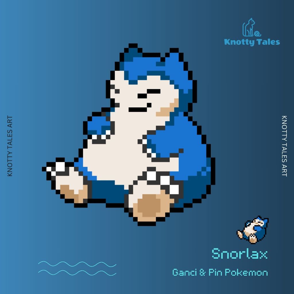 Snorlax Gantungan Kunci Pin Pokemon Keychain Badge Merchandise Anime Handmade Knotty Tales
