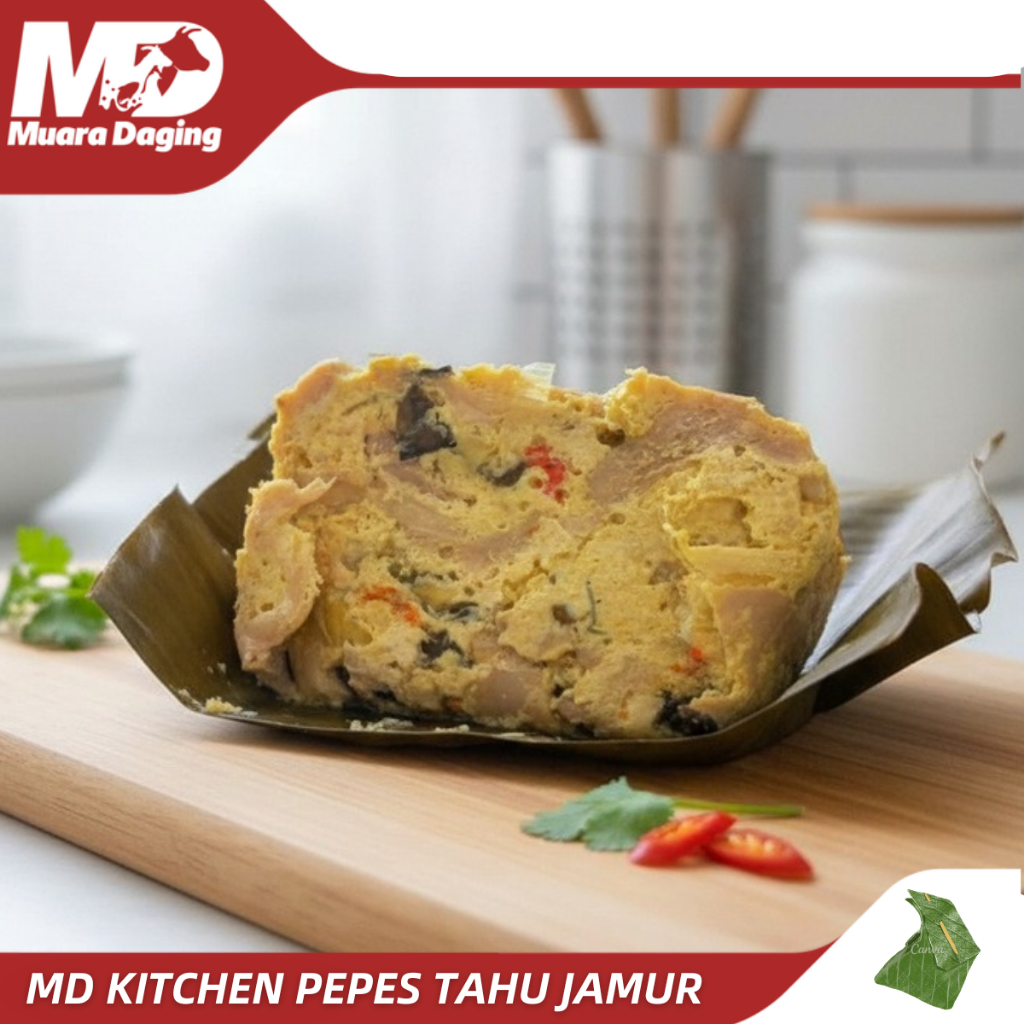 MD Kitchen Pepes Tahu Jamur 1 Pcs-MASAKAN RUMAHAN DAN NON MSG