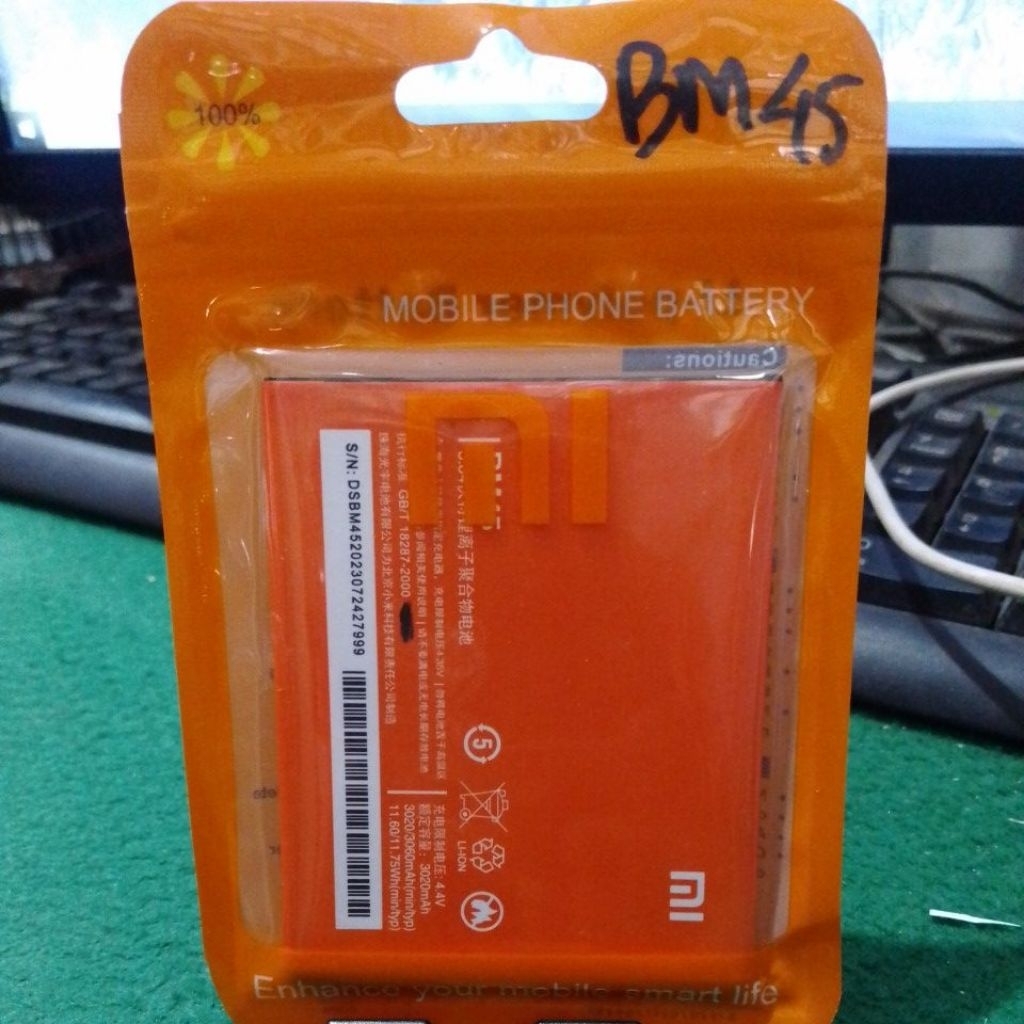 Baterai Batere Batre Xiaomi Redmi Note 2 | Batre BM45 | Batere BM45