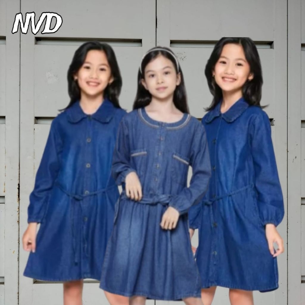 Dress Denim Nvd Aero 5-16Tahun Dress Anak Perempuan