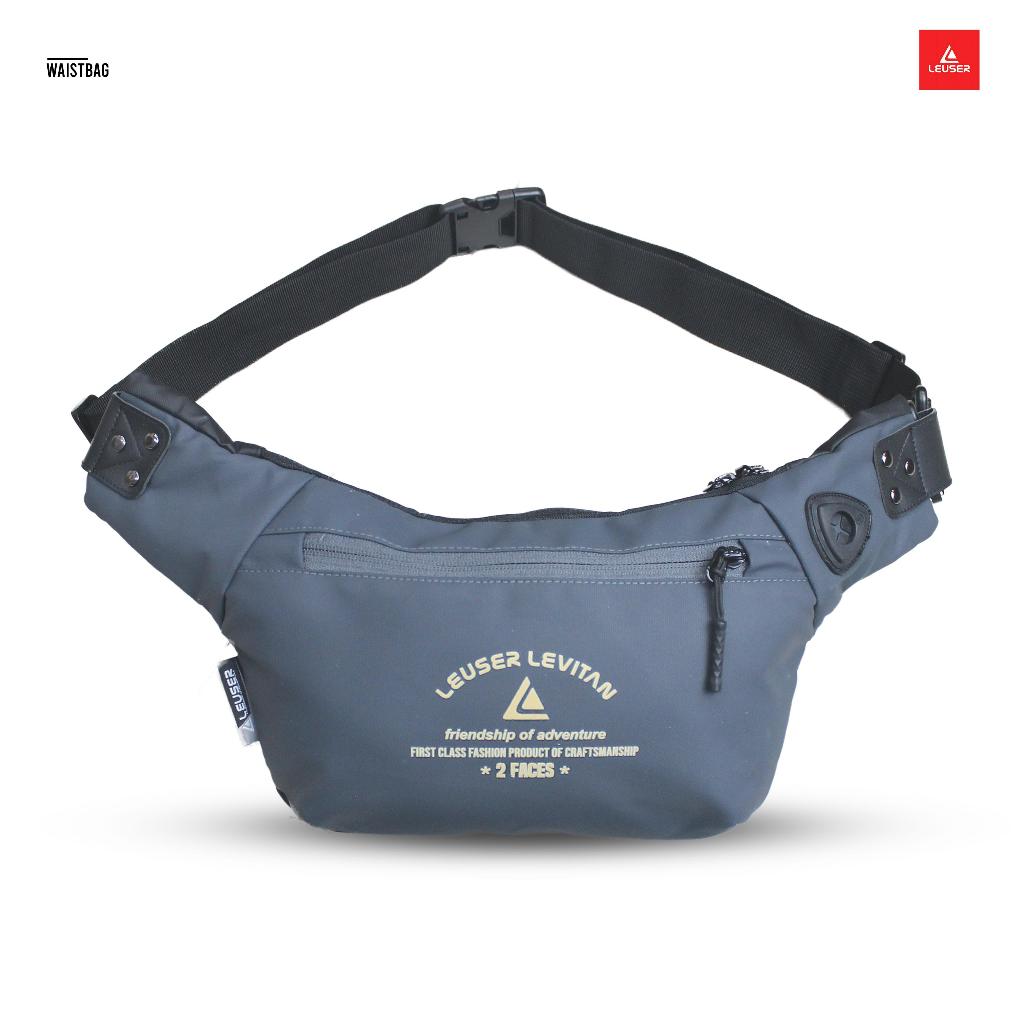LEUSER WAIST BAG LEVITAN 2 FACE BLACK/GREY