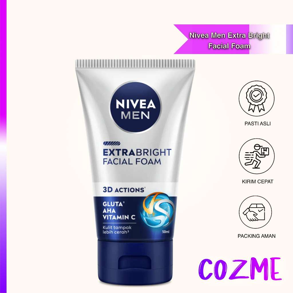 NIVEA Men Extra Bright Facial Foam 50mL