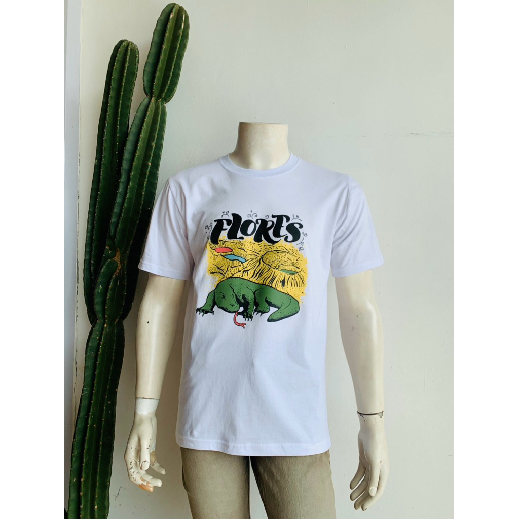 KAOS FLORES,KAOS PUTIH