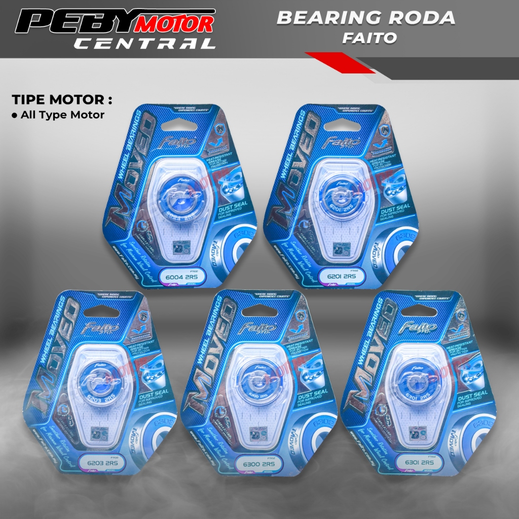 Bearing Laher Roda Depan Belakang FAITO 6004 6201 6203 6300 6301