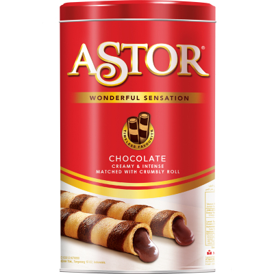Astor Wafer Stick Cokelat Kaleng 330 gram