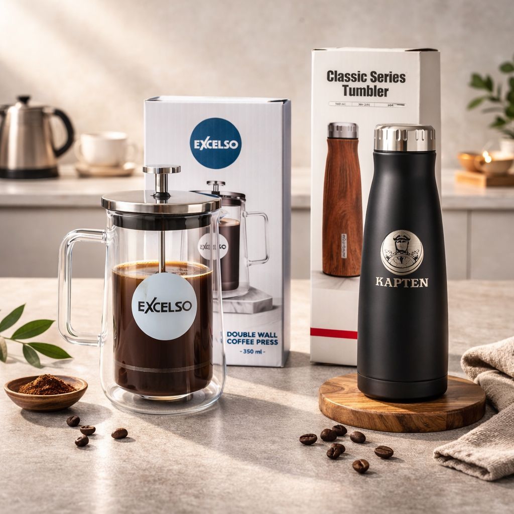 Excelso Exclusive Tumbler Limited Edition French Press Double Wall Tumbler kapten x reo homme