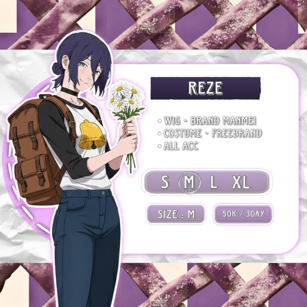 Rental Costume Cosplay Reze Daily Tee