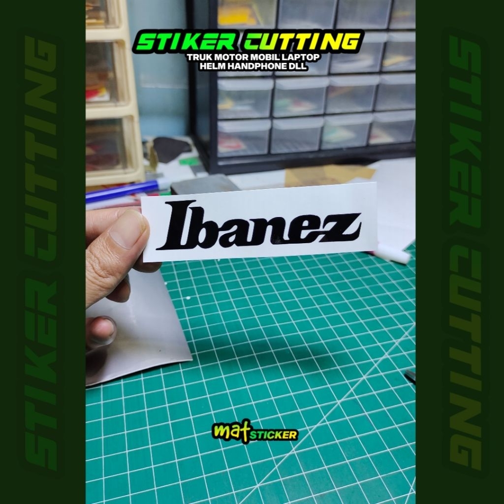 STIKER IBANEZ STICKER CUTTING TRANSPARAN